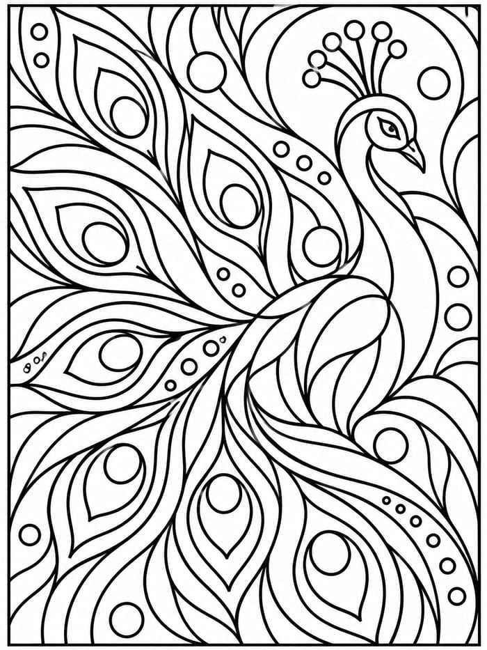 Peacock coloring page