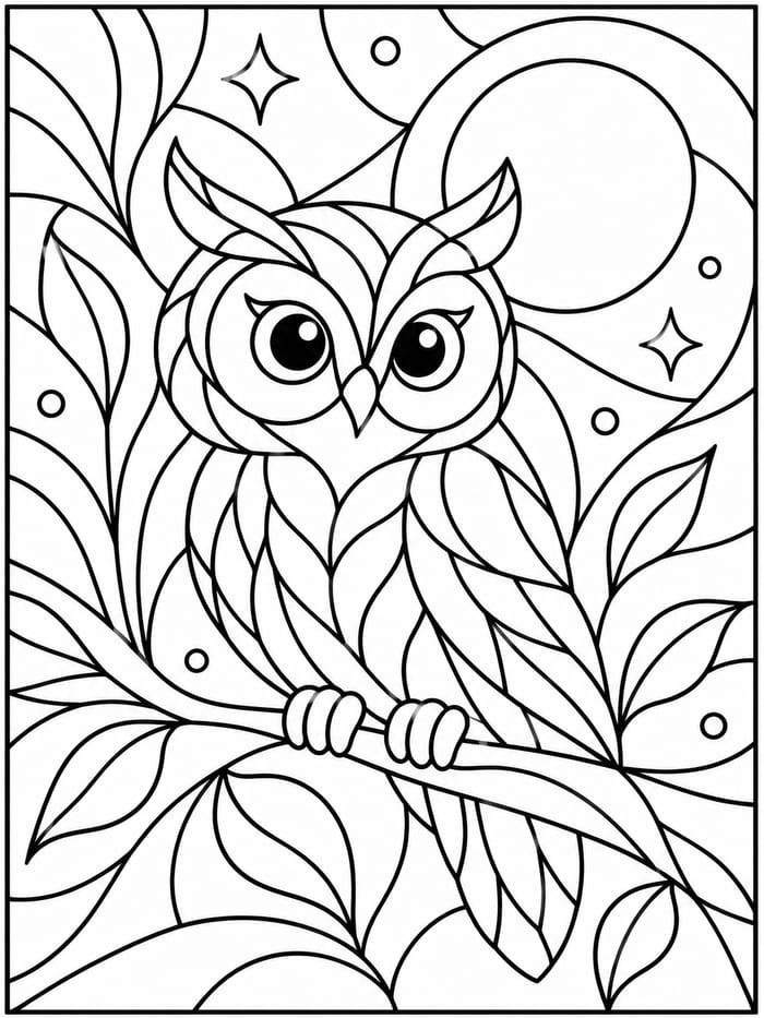Owl coloring page