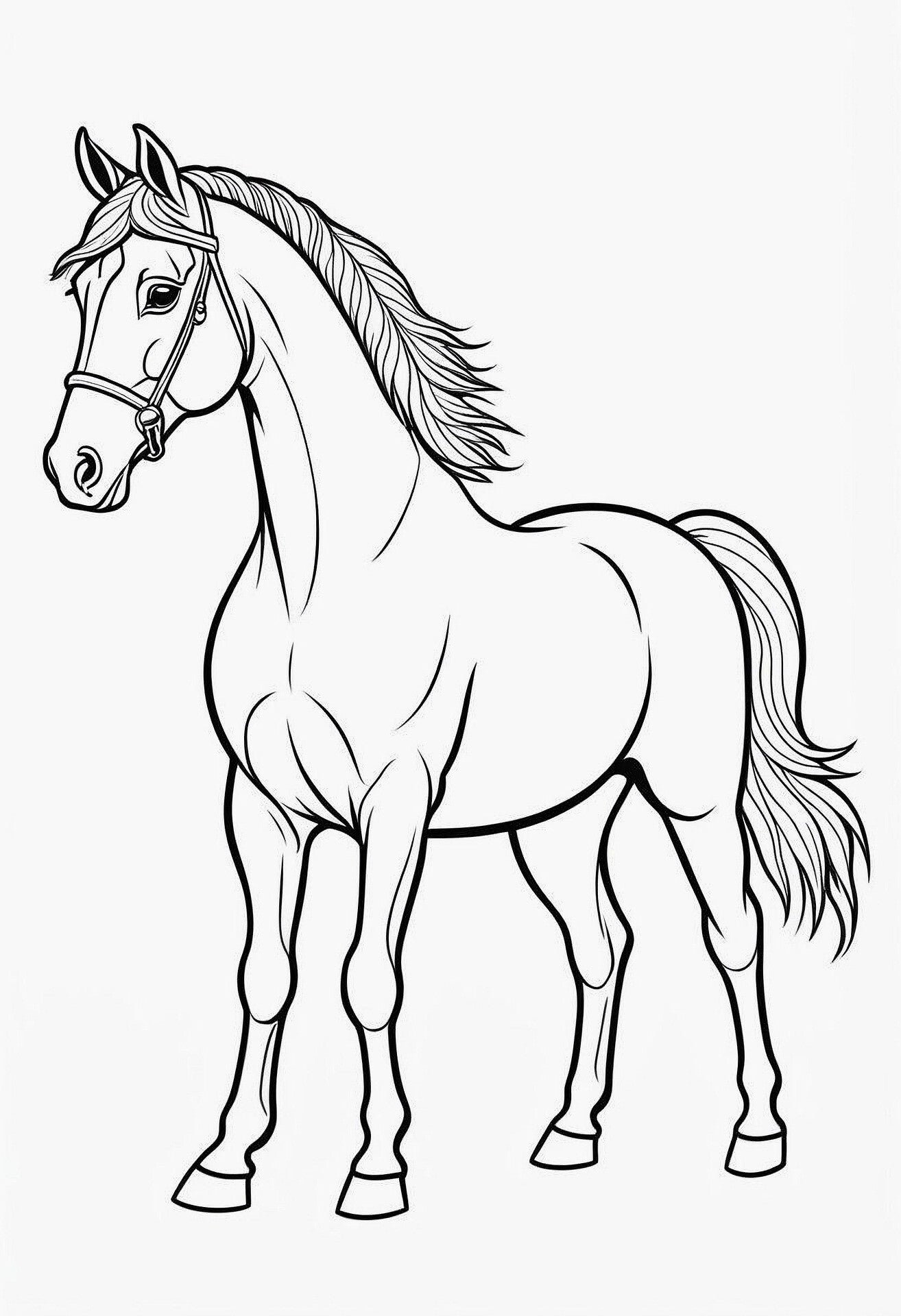 Kleurplaat paard