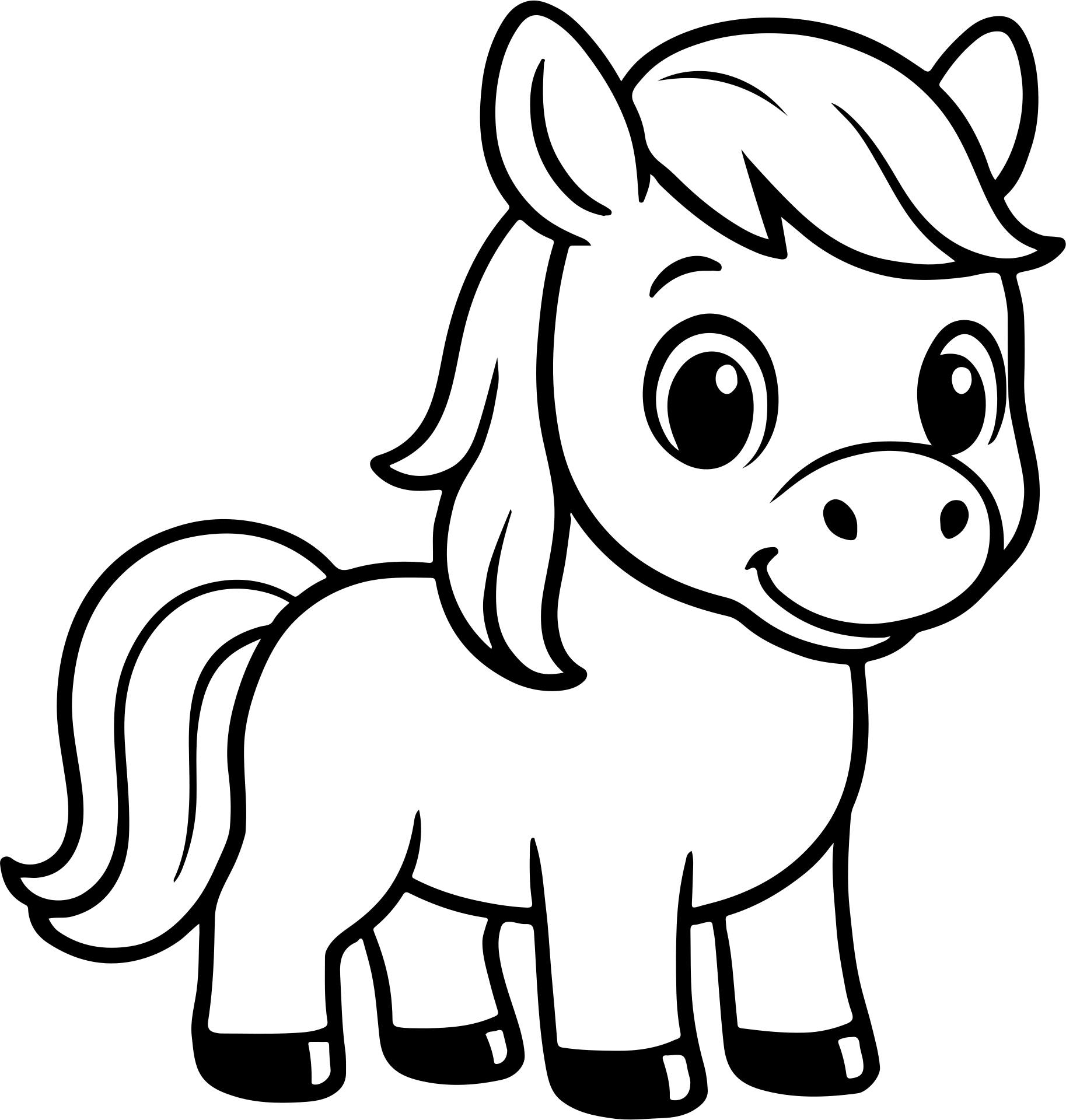 Kleurplaat paard