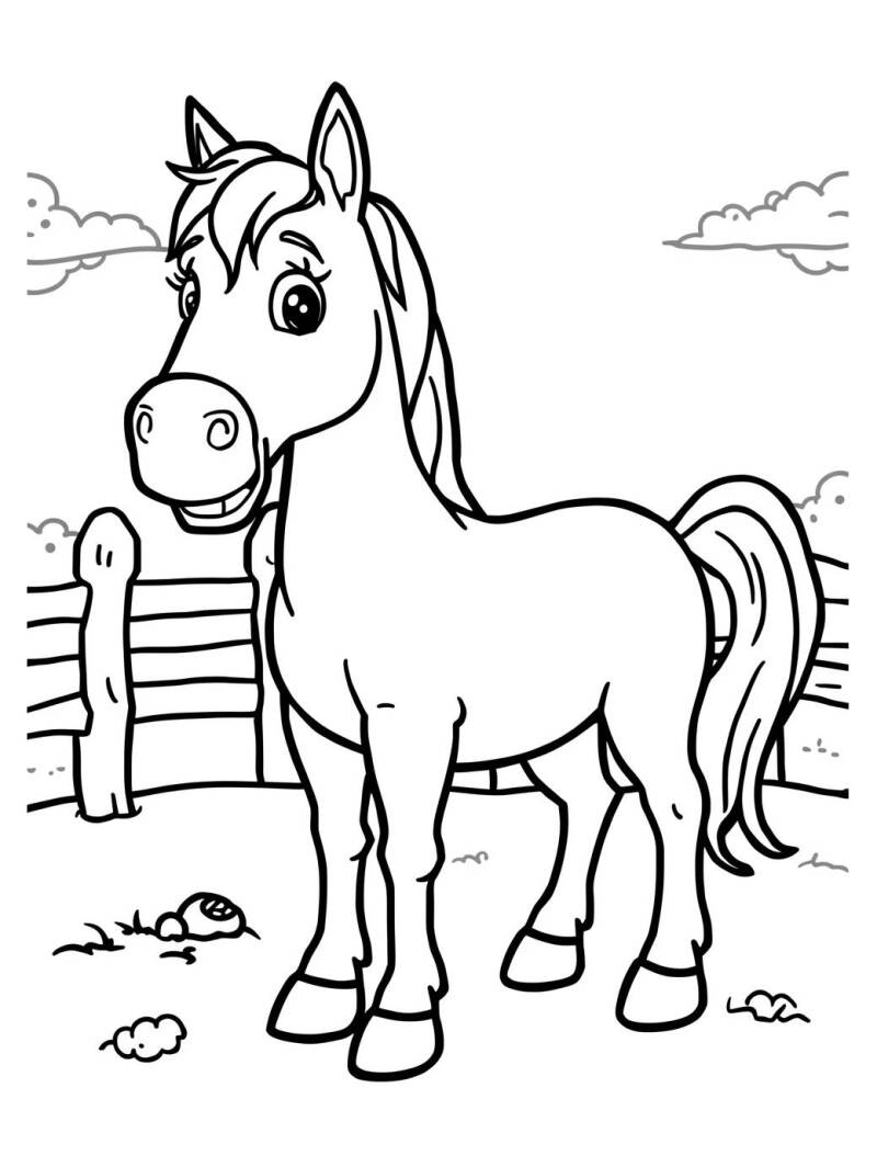 Kleurplaat paard