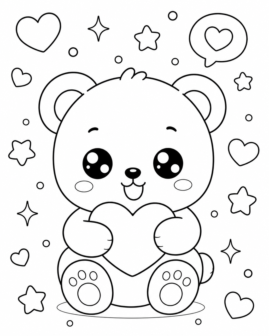 Kawaii beertje met hart