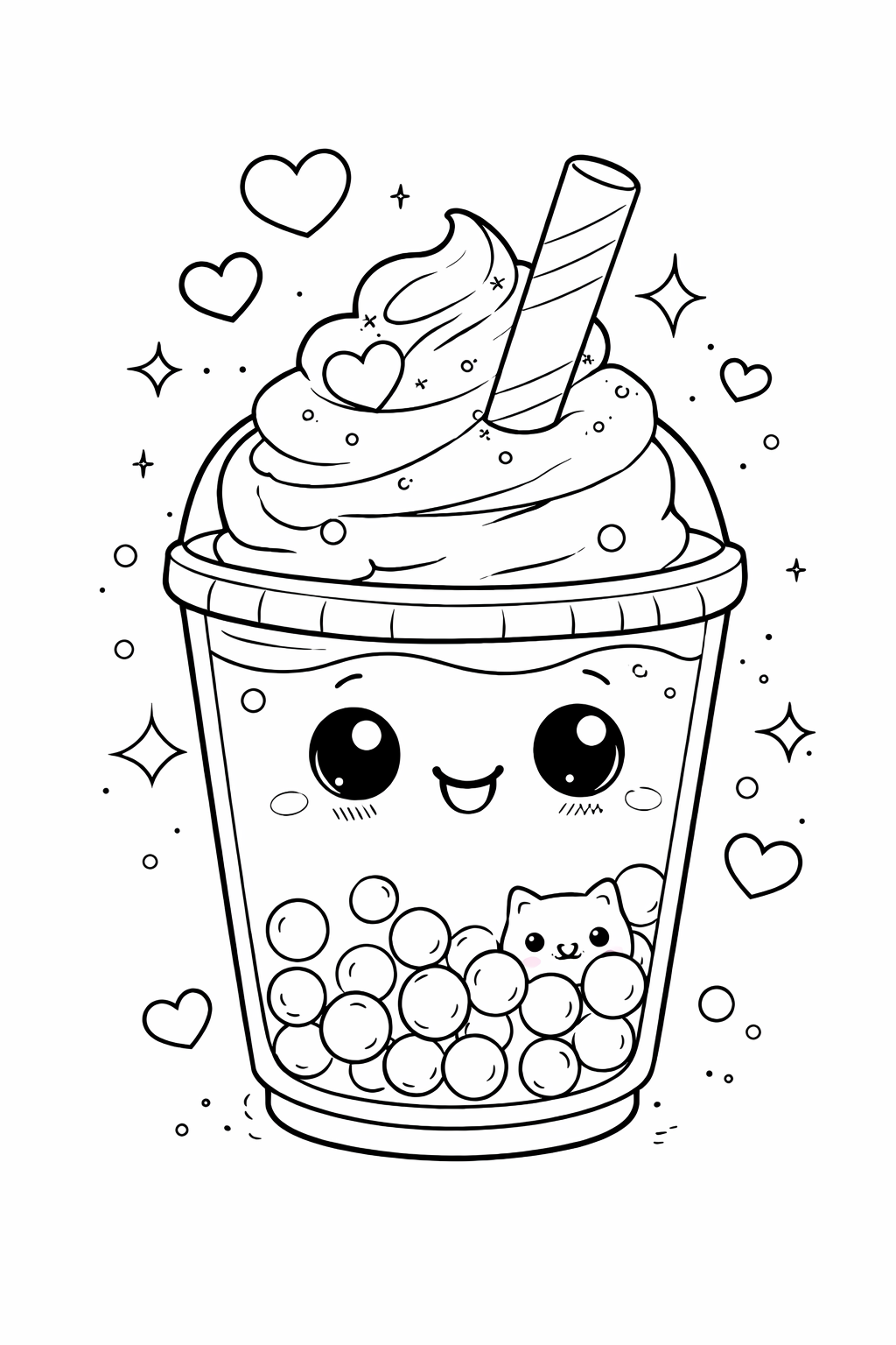 Kawaii boba drink