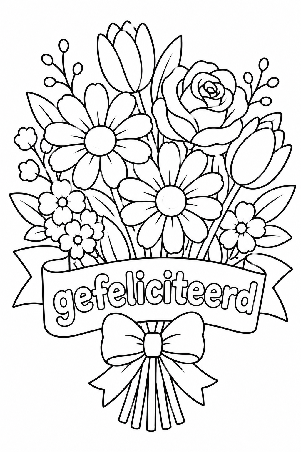 Gratis kleurplaat verjaardag bos bloemen: Vier een verjaardag op een creatieve manier met deze mooie verjaardagskleurplaat…