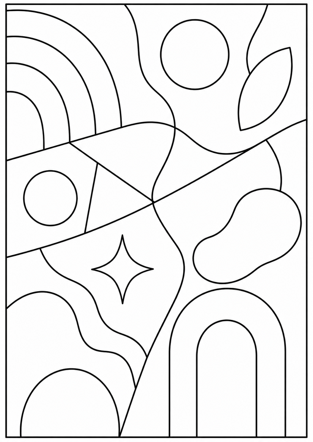 Kleurplaat abstract