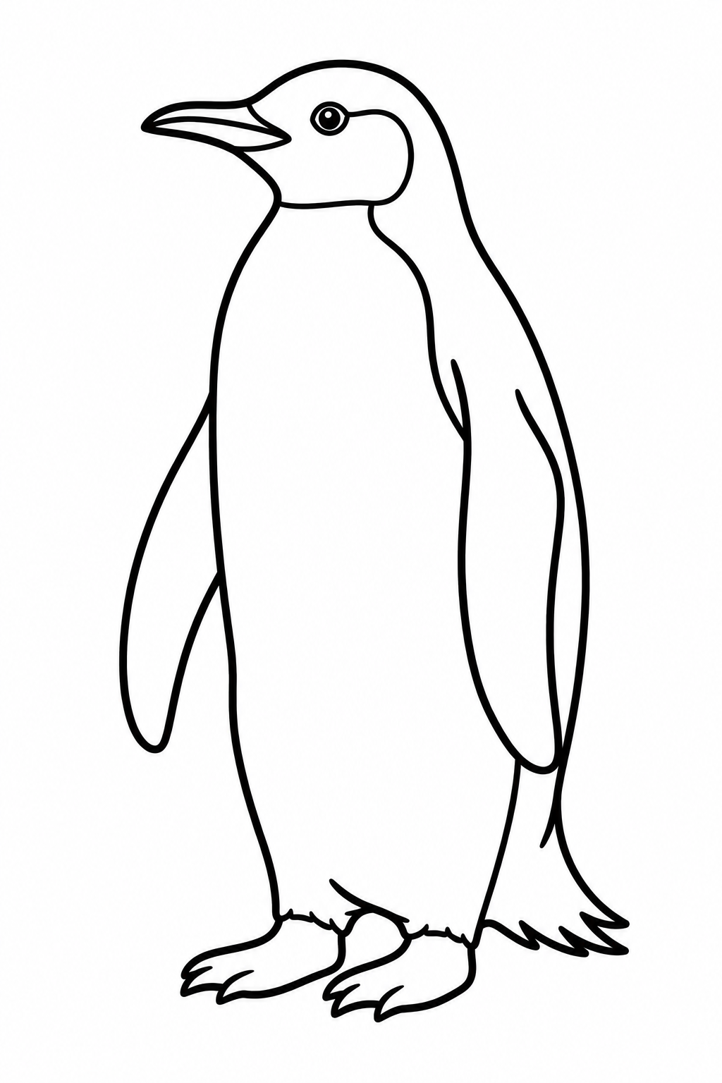 Kleurplaat van een pinguïn