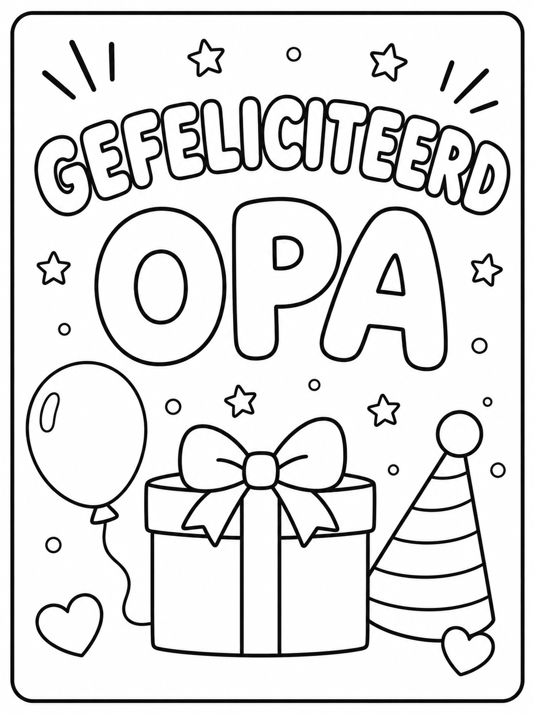 Kleurplaat Verjaardag opa — Is jouw opa binnenkort jarig