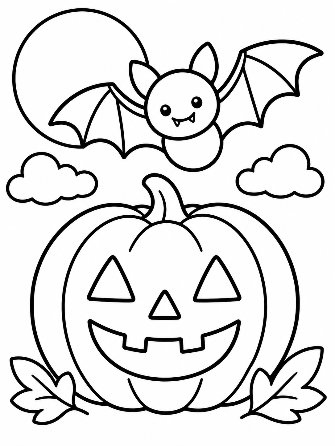 Kleurplaat Halloween pompoen — Zoek je een leuke Halloween kleurplaat