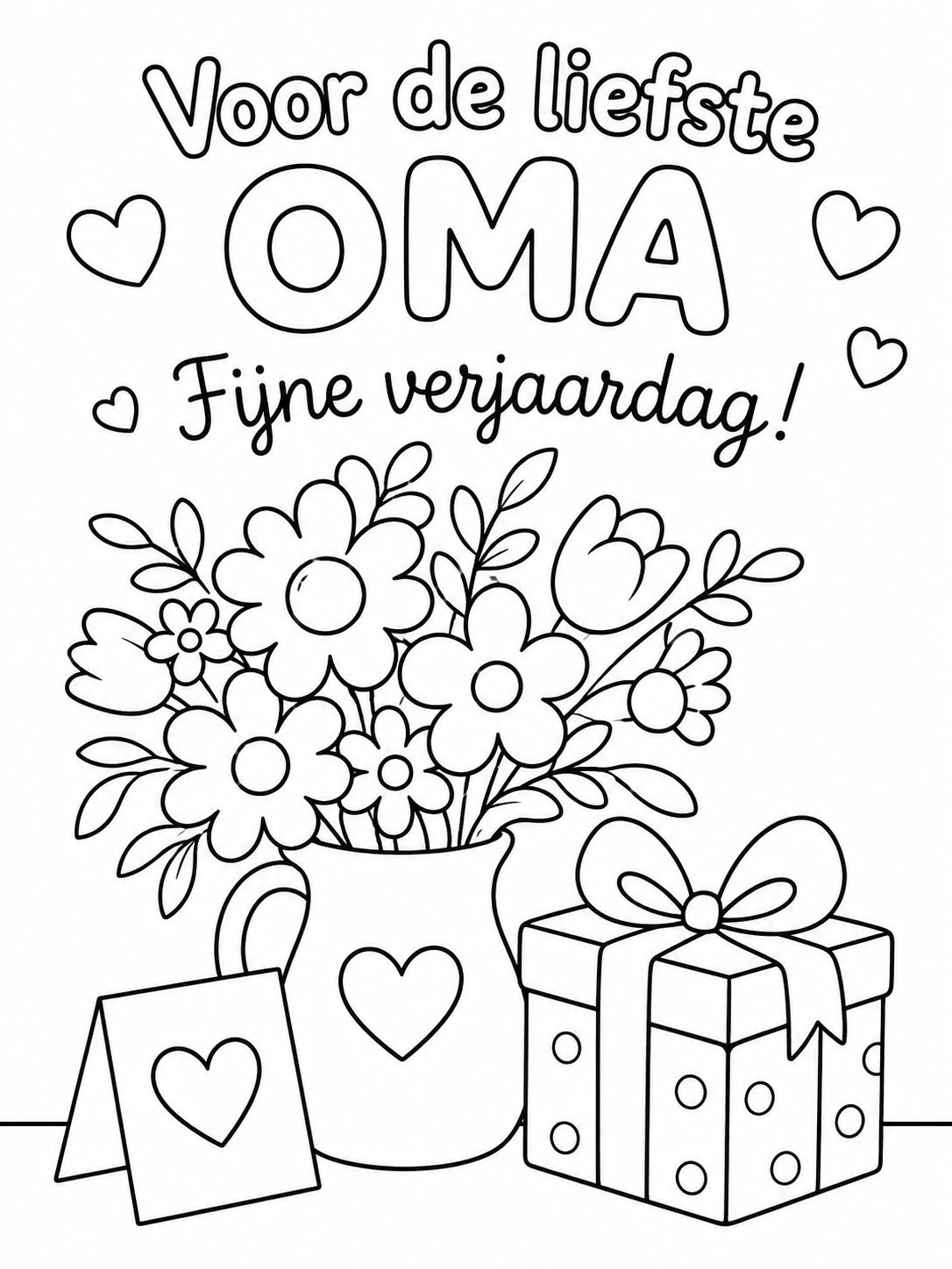 Kleurplaat Verjaardag oma. Kleurplaat verjaardag oma Verras je oma met een mooie, persoonlijke verrassing