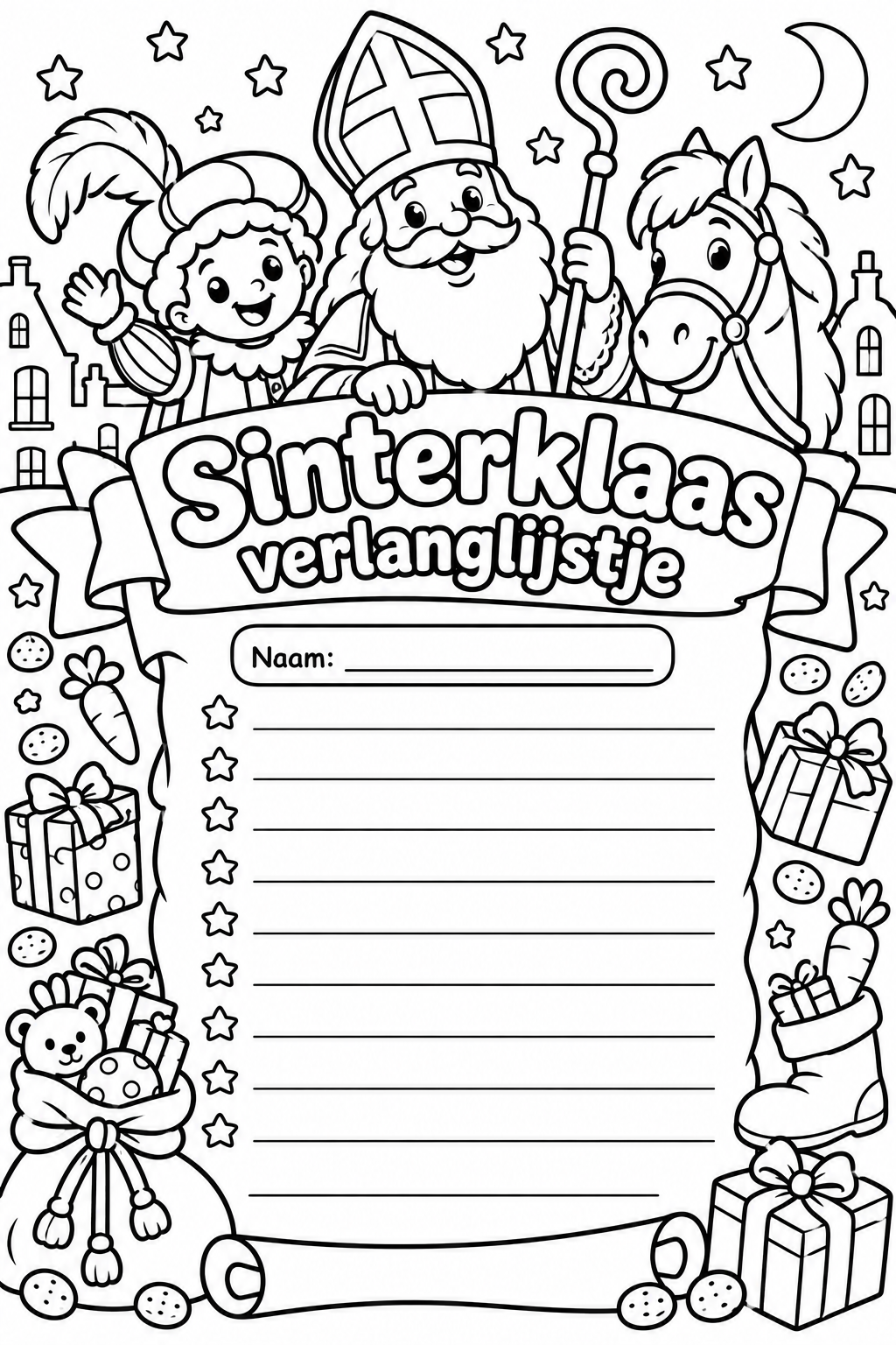 Sinterklaas verlanglijstje