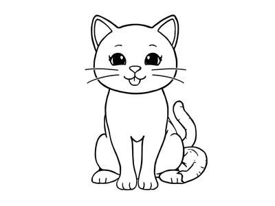 Kleurplaat kat