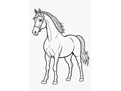 Kleurplaat paard