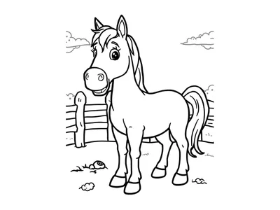 Kleurplaat paard
