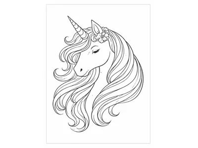 Kleurplaat unicorn