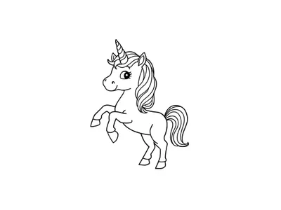 Kleurplaat unicorn 13