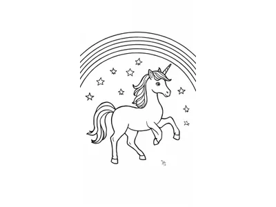 Kleurplaat unicorn 16