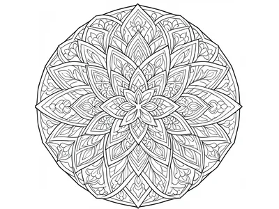 Kleurplaat mandala