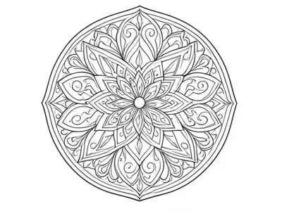 Kleurplaat mandala 4