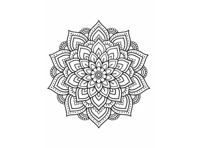Kleurplaat mandala 8