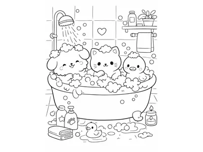 Kawaii kleurplaat