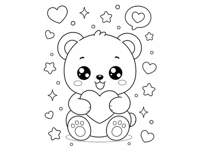 Kawaii beertje met hart