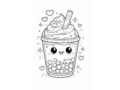 Kawaii boba drink
