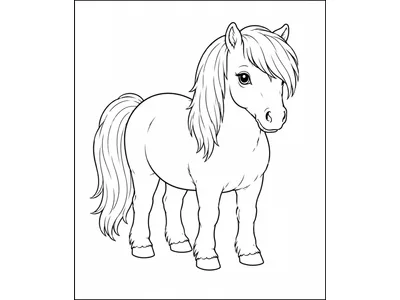 Kleurplaat pony