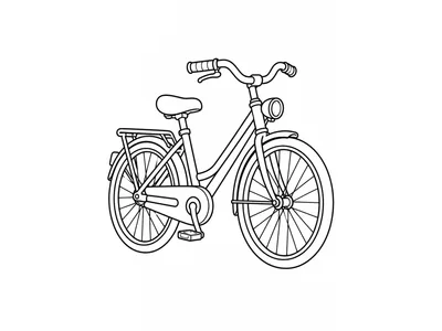 Kleurplaat fiets