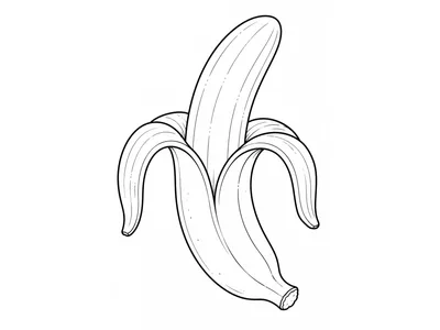 Kleurplaat banaan