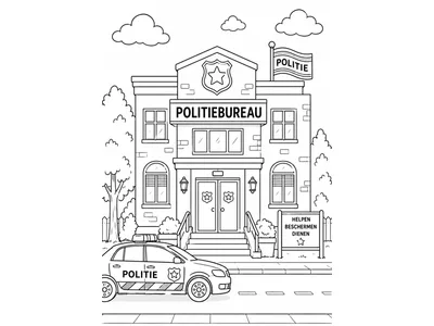 Kleurplaat politiebureau