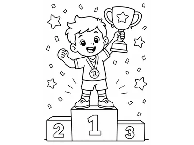Kleurplaat winnaar