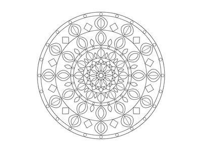 Kleurplaat mandala