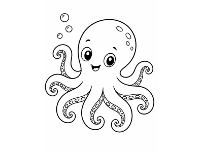 Kleurplaat octopus