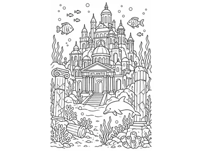 Kleurplaat Atlantis