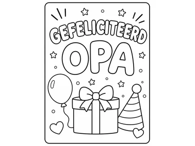 Kleurplaat verjaardag opa