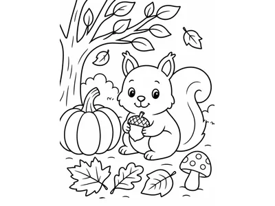 Kleurplaat herfst